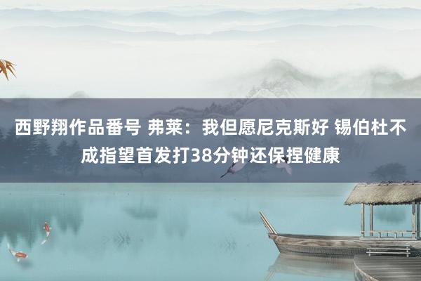 西野翔作品番号 弗莱：我但愿尼克斯好 锡伯杜不成指望首发打38分钟还保捏健康