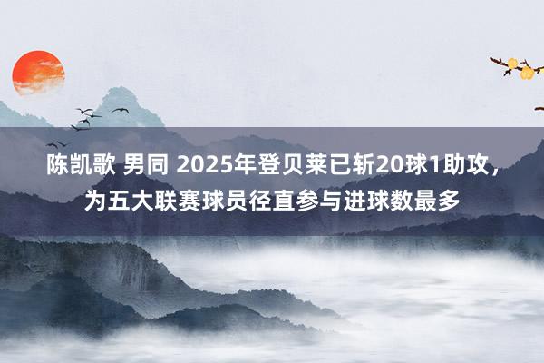 陈凯歌 男同 2025年登贝莱已斩20球1助攻，为五大联赛球员径直参与进球数最多